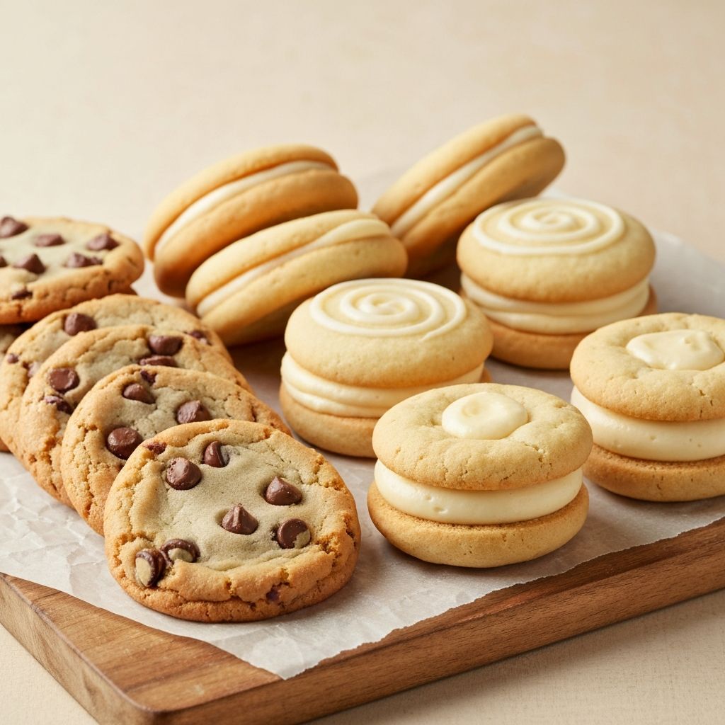 Freshly baked cookies assortment